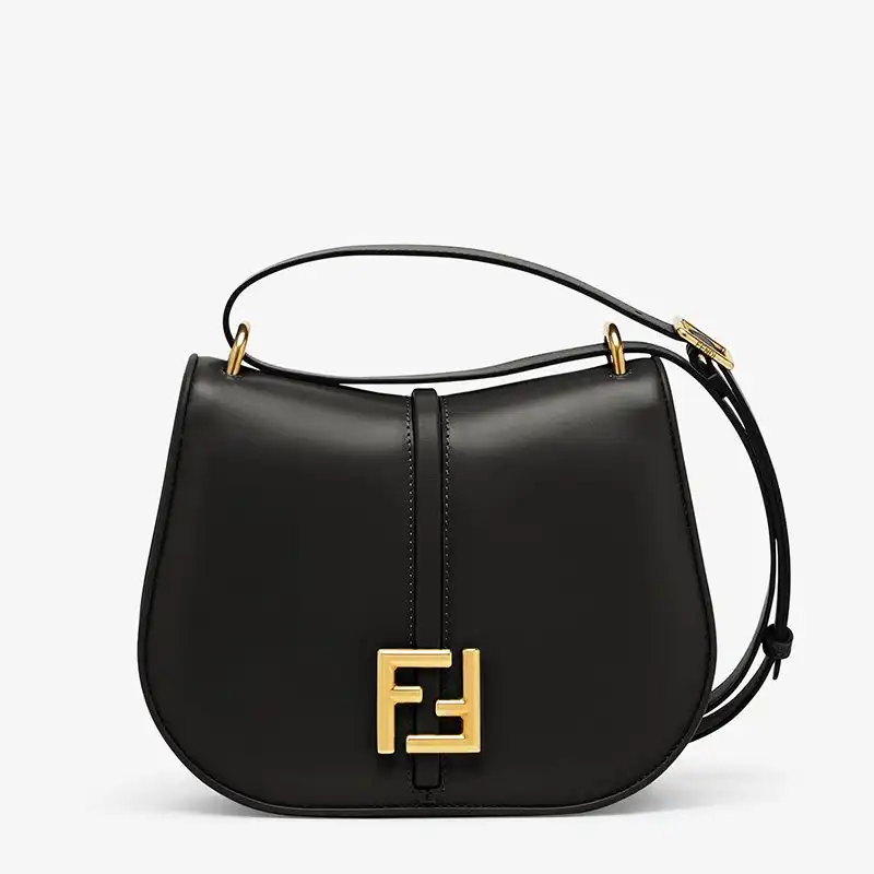 Affordable Fendi Medium C'mon Bag In Calf Leather Black 0123