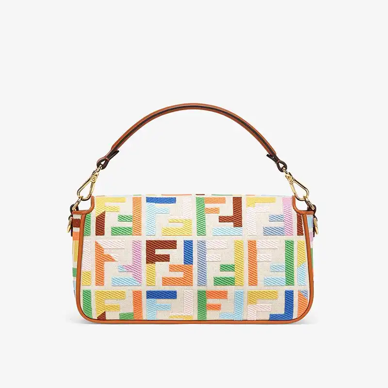 Cheap Fendi Medium Baguette Bag In FF Motif Canvas Multicolor 0123