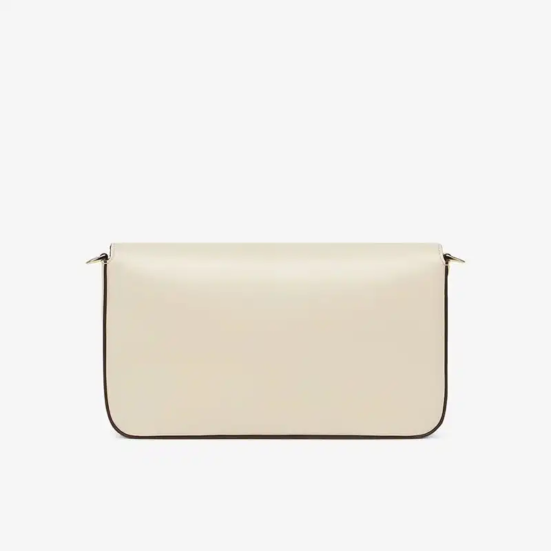 Cheap Fendi FF Wallet On Chain With Pouches In Calf Leather White 0127