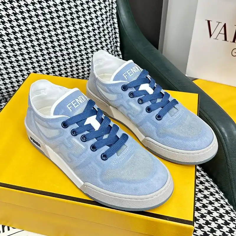 Affordable Fendi Match Sneakers Women Mesh Blue 0122