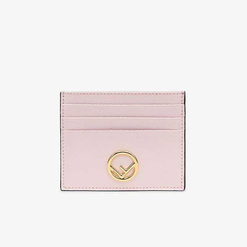 F is Fendi Card Holder In Calf Leather Pink 0119