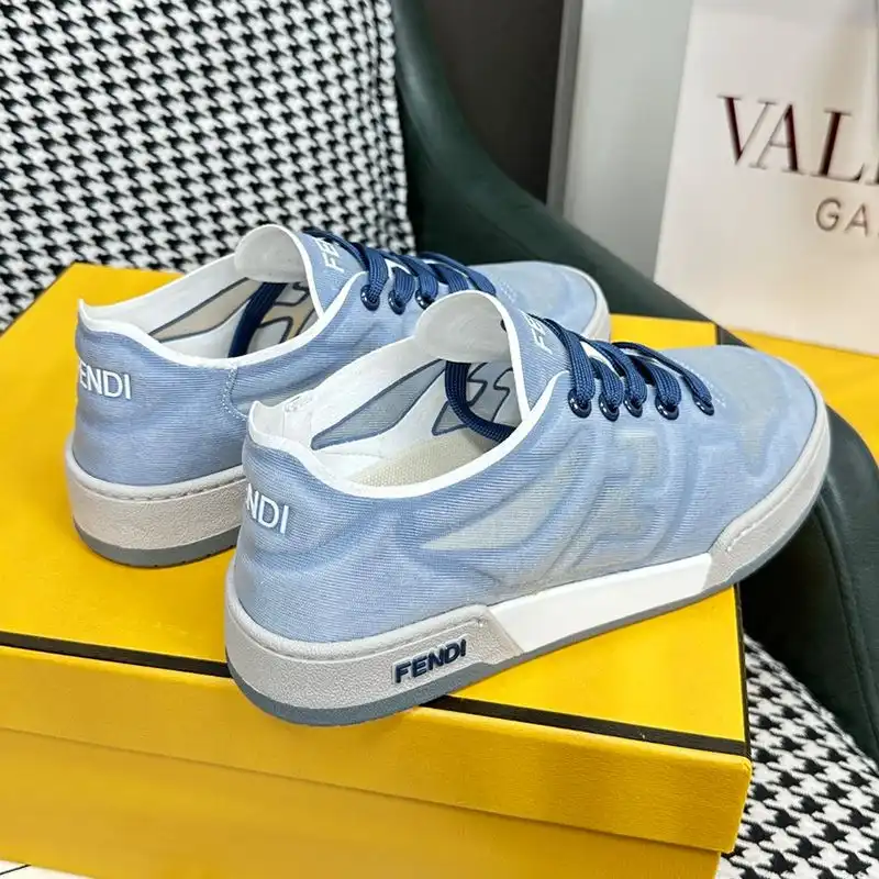 Affordable Fendi Match Sneakers Women Mesh Blue 0122