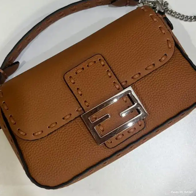 Affordable Selleria Cuoio Fendi Brown Romano Baguette In Bag Leather Mini 0210