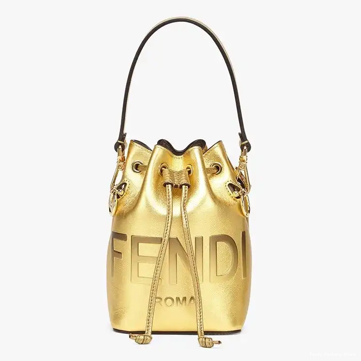 Affordable Logo Gold Calf Mon Bag Mini Leather Tresor Fendi Bucket ROMA In 0208