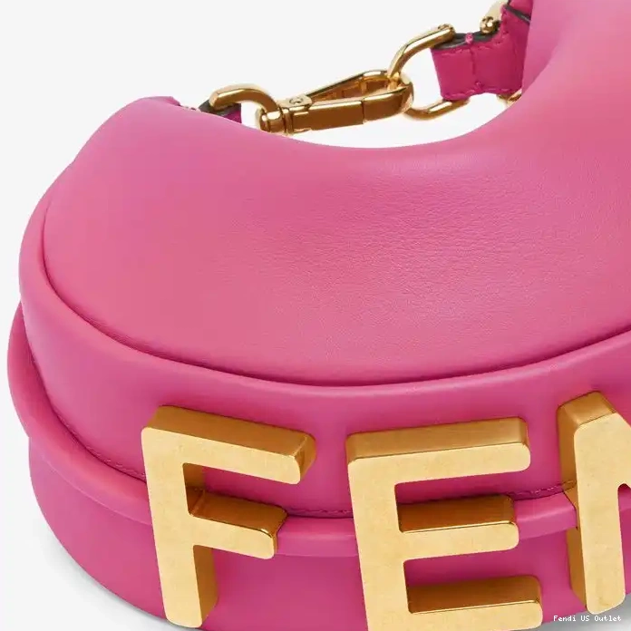 Affordable Fendi Rose Hobo Leather In Calf Bag Mini Fendigraphy 0210