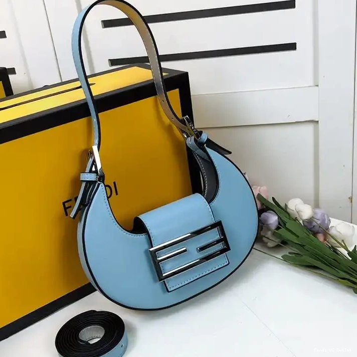 Cheap Calf In Mini Bag Hobo Sky Blue Cookie Fendi Leather 0223