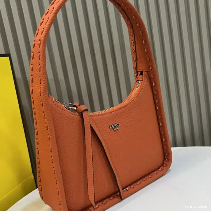 Affordable Orange Mini Bag Fendi Fendessence In Romano Leather Cuoio 0216