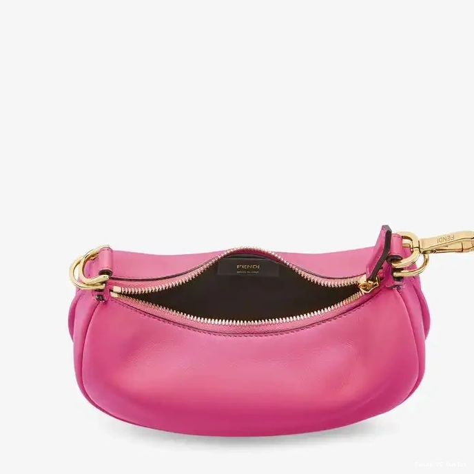 Affordable Fendi Rose Hobo Leather In Calf Bag Mini Fendigraphy 0210