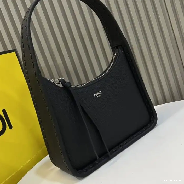 Affordable Fendi Black Fendessence Bag In Leather Cuoio Mini Romano 0210