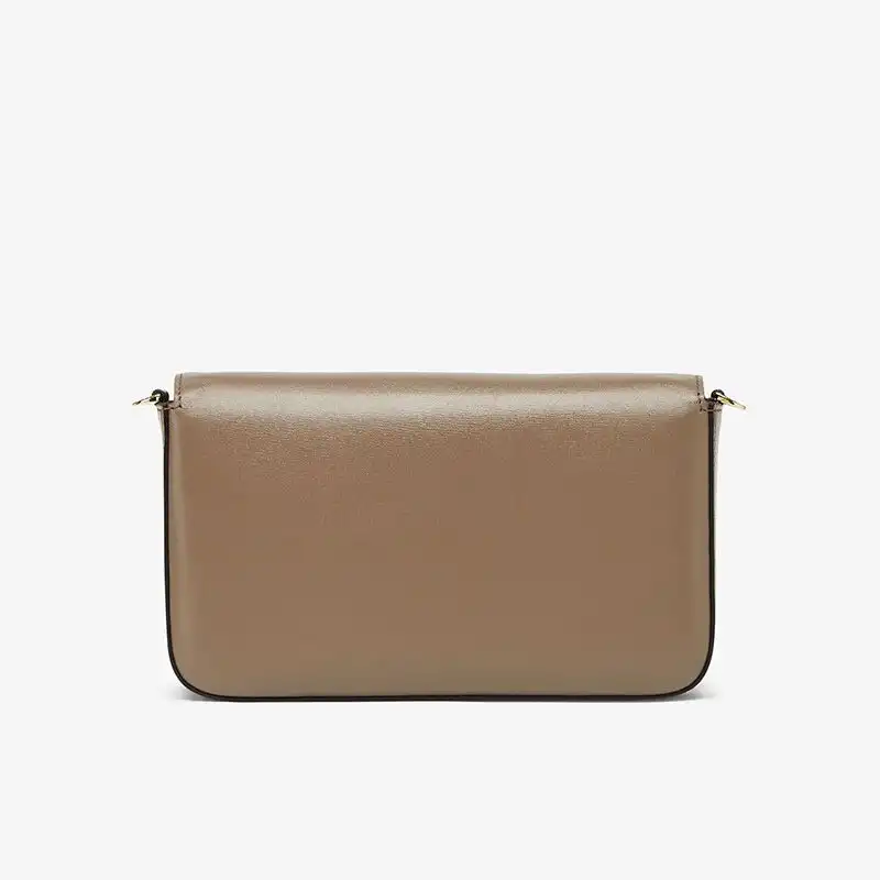 Affordable Fendi FF Wallet On Chain With Pouches In Calf Leather Grey 0206