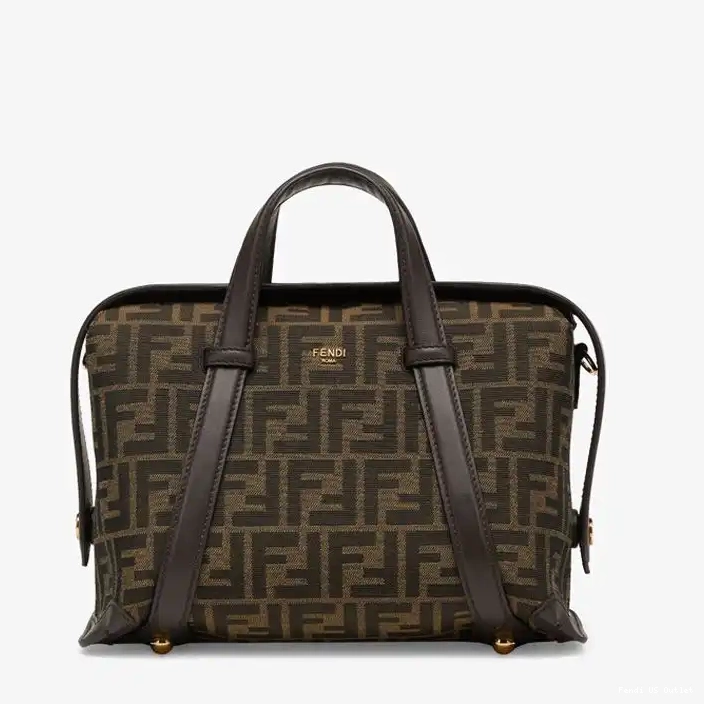 Affordable Motif In Bag Brown Fendi Fabric Boston FF 365 Medium 0219