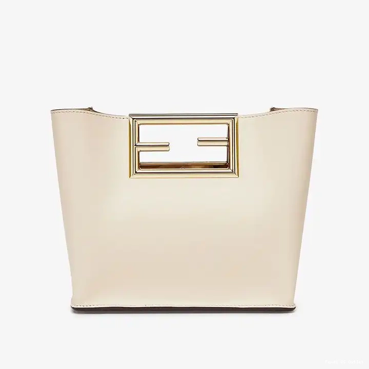 Affordable Calf In Leather Bag Small White Fendi Way 0211