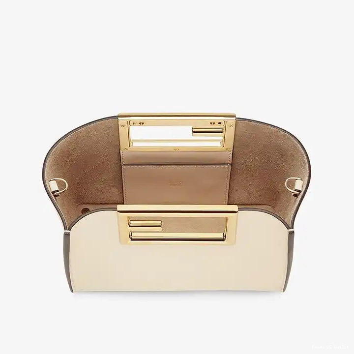 Affordable Calf In Leather Bag Small White Fendi Way 0211