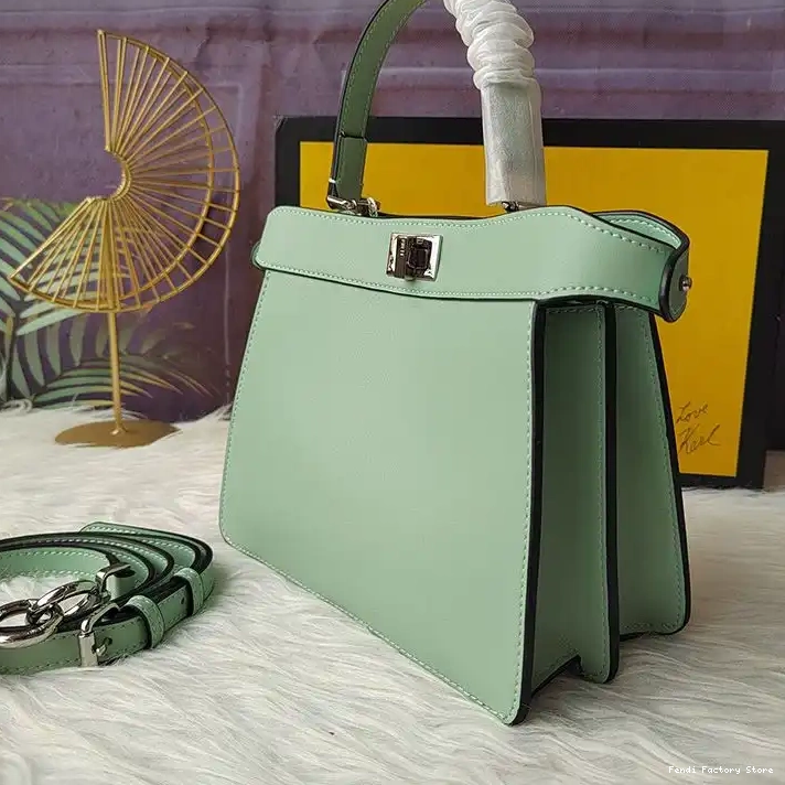 Affordable Green ISeeU Peekaboo Fendi Bag Leather Petite In Nappa 0208