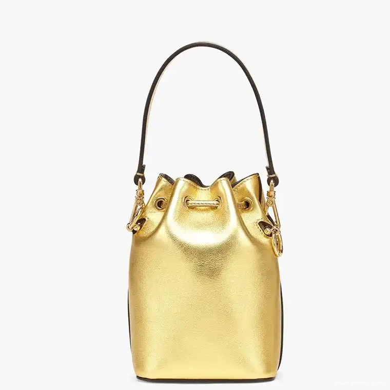 Affordable Logo Gold Calf Mon Bag Mini Leather Tresor Fendi Bucket ROMA In 0208