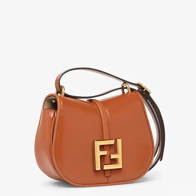 Affordable Bag Mini C'mon Leather Fendi Brown Calf In 0221