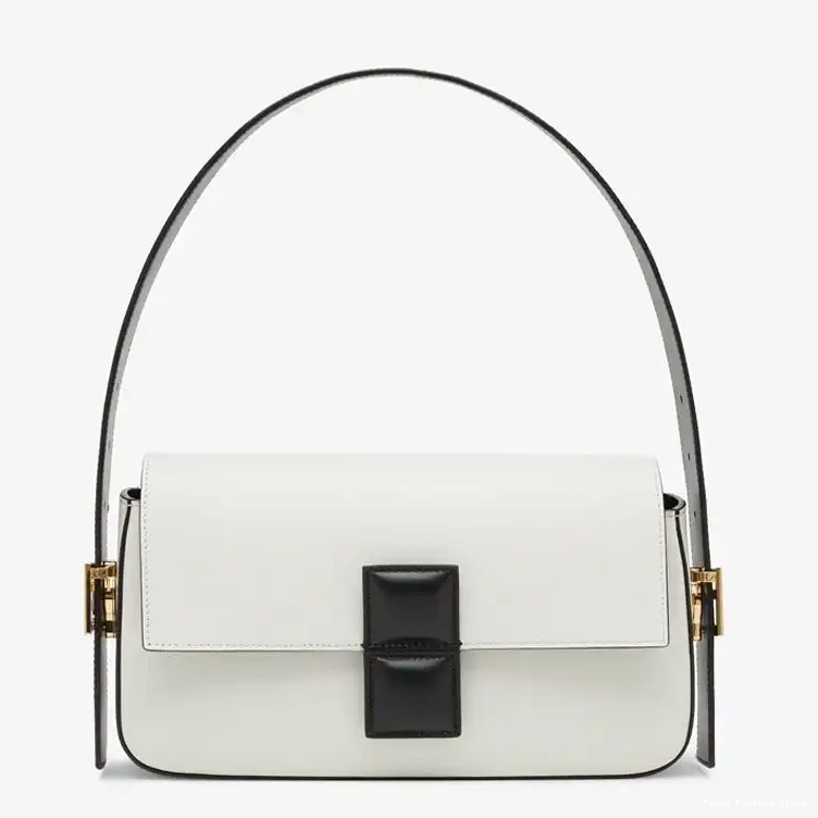 Cheap In Twist White Bag Medium Nappa Fendi Baguette Leather 0211