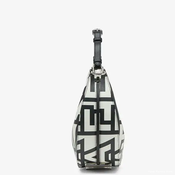 Cheap In Bag Small Fendi Roma White Fendigraphy Hobo Leather Capsule Fendi Black 0213