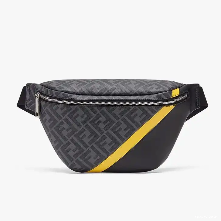 Affordable Belt FF Motif Black In Fabric Fendi Bag Yellow 0210