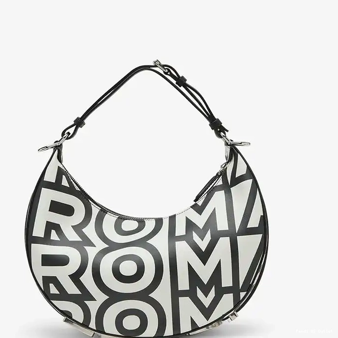 Affordable Fendigraphy Black Small Capsule White Roma Fendi Hobo In Leather Fendi Bag 0220