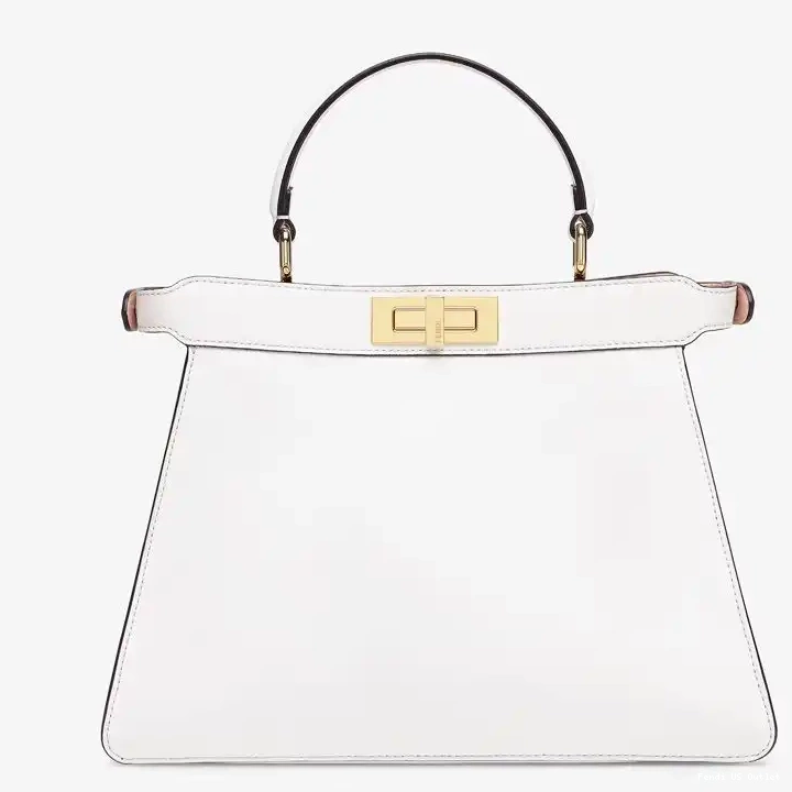 Cheap In Medium ISeeU Fendi Laether Nappa Bag Peekaboo White 0221