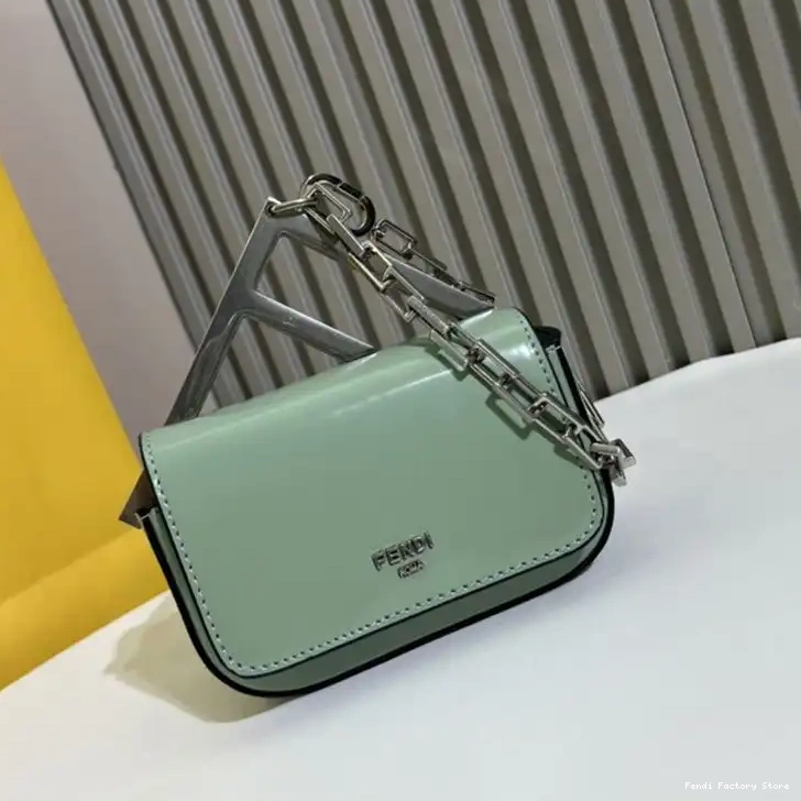 Cheap F Fendi In Nano Leather Green Calf Bag 0208