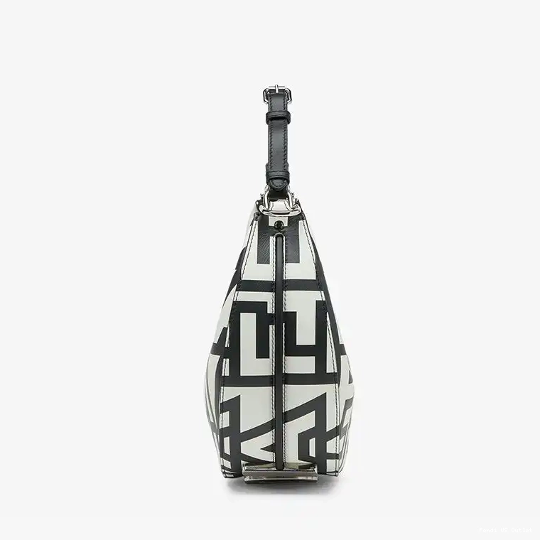 Affordable Fendigraphy Black Small Capsule White Roma Fendi Hobo In Leather Fendi Bag 0220