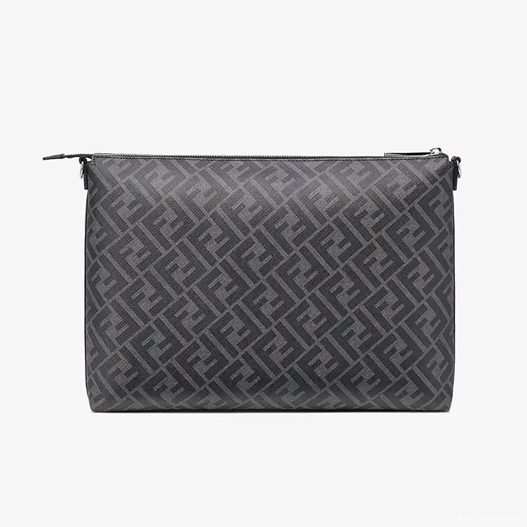 Affordable Fabric Messenger FF Fendi Slim Motif In Bag Black 0217