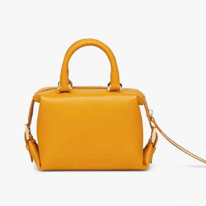 Affordable Leather Bag FF Mini Nappa Fendi Cube Yellow In 0221