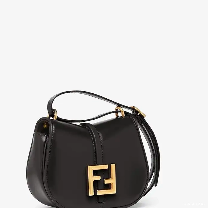 Affordable Bag Leather In C'mon Mini Black Calf Fendi 0211