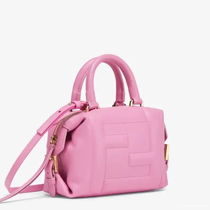 Affordable Fendi In Cube Pink Bag Nappa FF Leather Mini 0217