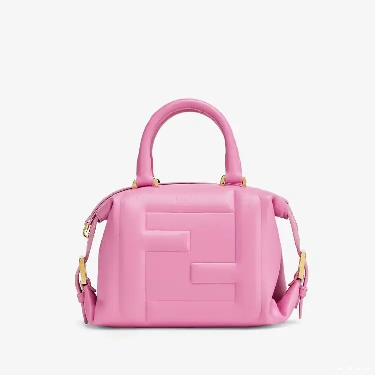 Cheap Bag FF Cube Mini Pink In Leather Nappa Fendi 0213