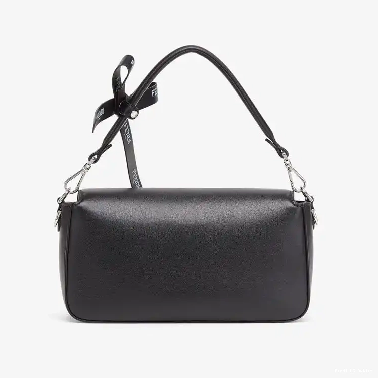 Cheap Leather Nappa In Black The Medium Motif Baguette Bag Fendi Baguette 0212