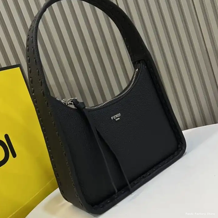 Affordable Cuoio Black Fendessence In Mini Romano Leather Fendi Bag 0222