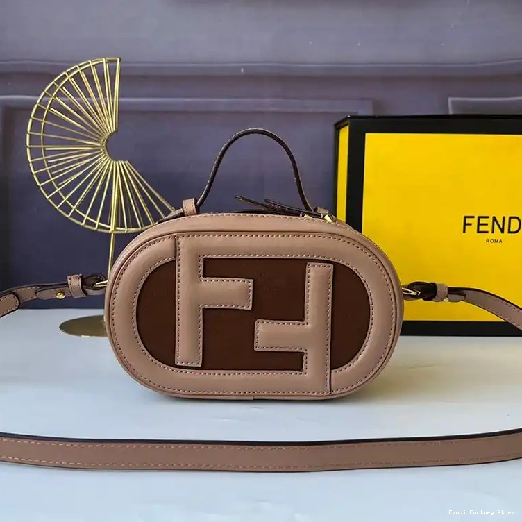 Affordable Mini Calf In Grey Case O'Lock Leather Camera Fendi 0212