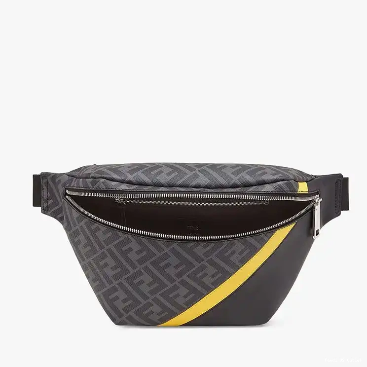 Affordable Belt FF Motif Black In Fabric Fendi Bag Yellow 0210