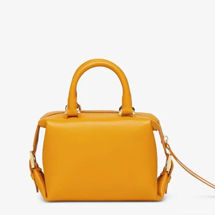 Cheap Cube Yellow In Mini Fendi Nappa Leather Bag FF 0219