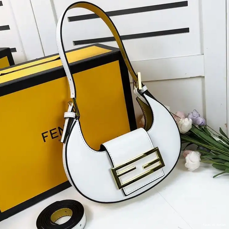 Cheap Fendi Cookie Calf In Leather Bag White Mini Hobo 0215