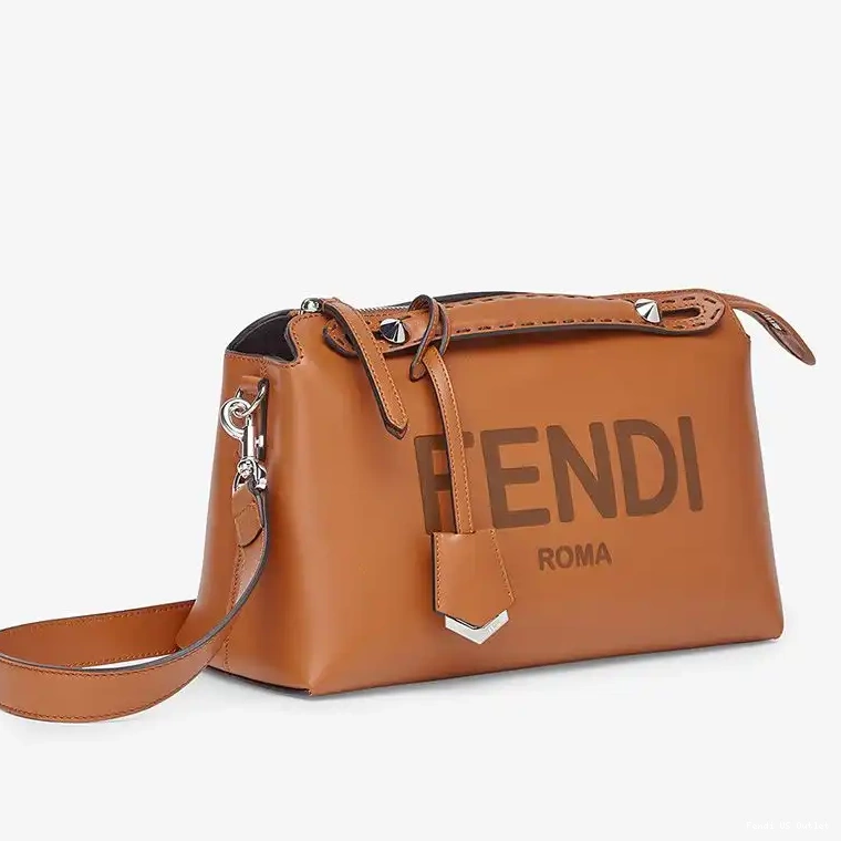 Cheap Calf Bag In By Boston Brown ROMA Fendi Logo Way The Leather Medium 0220