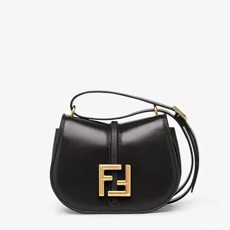 Affordable Black Calf C'mon Leather Mini Bag In Fendi 0216