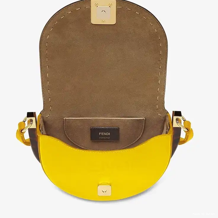 Cheap Bag Calf Fendi Yellow Moonlight Leather Logo In ROMA 0220