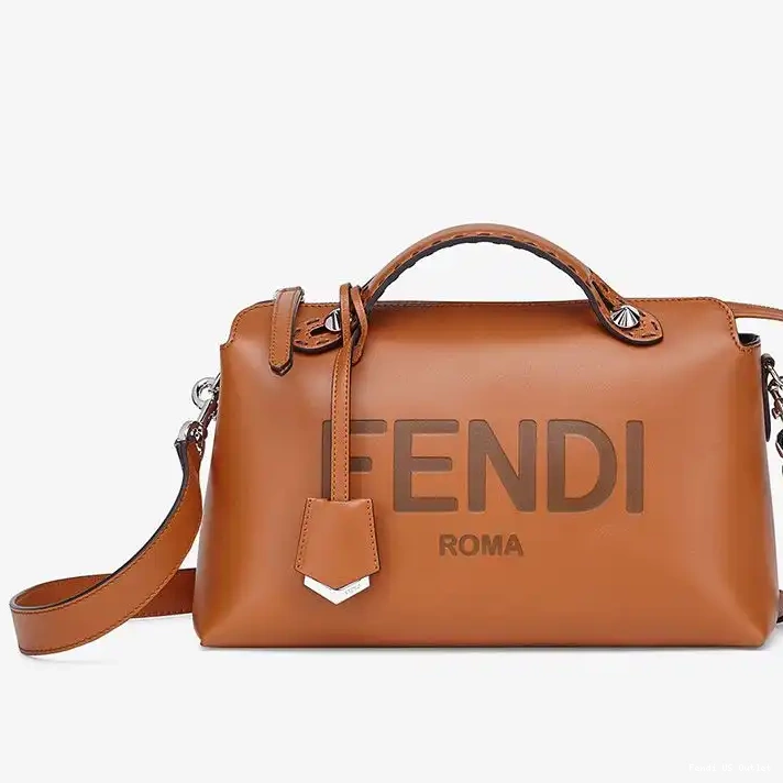 Cheap Calf Bag In By Boston Brown ROMA Fendi Logo Way The Leather Medium 0220