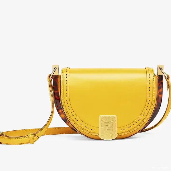 Cheap Bag Calf Fendi Yellow Moonlight Leather Logo In ROMA 0220