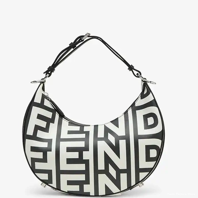 Affordable Fendi Small Roma In Hobo Bag Leather Black Fendigraphy Capsule Fendi White 0219