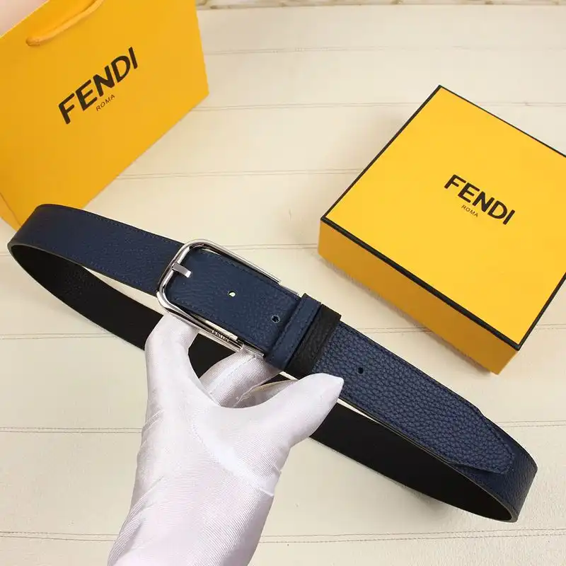 Cheap Fendi Pin Buckle Belt In Calf Leather Navy Blue 0205