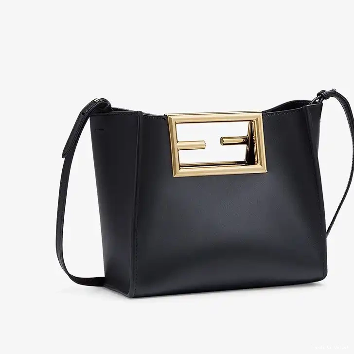 Cheap Calf Small In Fendi Black Bag Leather Way 0213