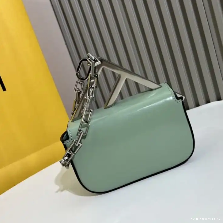 Cheap F Fendi In Nano Leather Green Calf Bag 0208