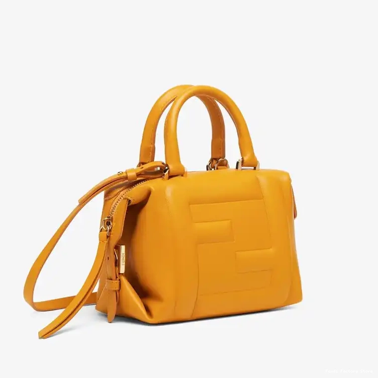 Cheap Cube Yellow In Mini Fendi Nappa Leather Bag FF 0219