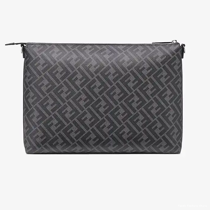 Cheap Fendi FF Black Fabric In Bag Messenger Motif Slim 0219