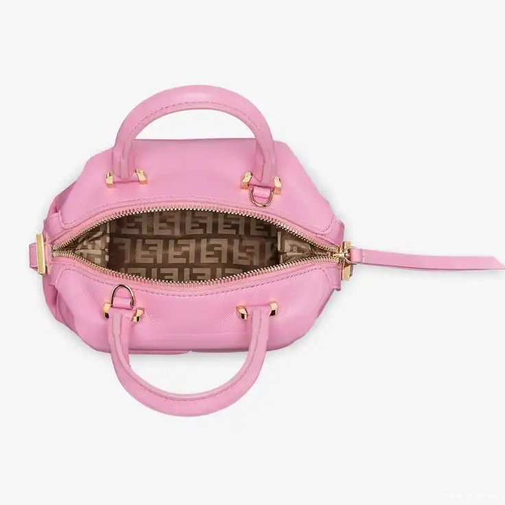 Cheap Bag FF Cube Mini Pink In Leather Nappa Fendi 0213